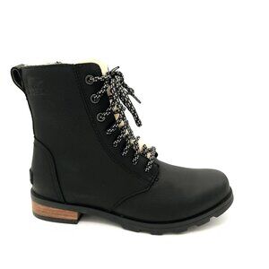 NEW Sorel Emelie Lace Up Cozy Boots Womens 6 Outdoors Combat Classic Woodland
